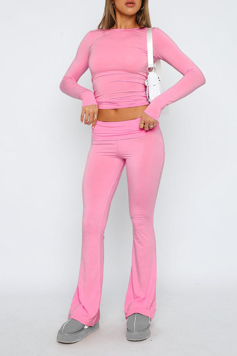 Liz flare leggings (bubble gum pink)