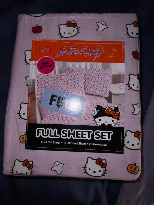 Hello Kitty Halloween Bed Sheets SIZE FULL