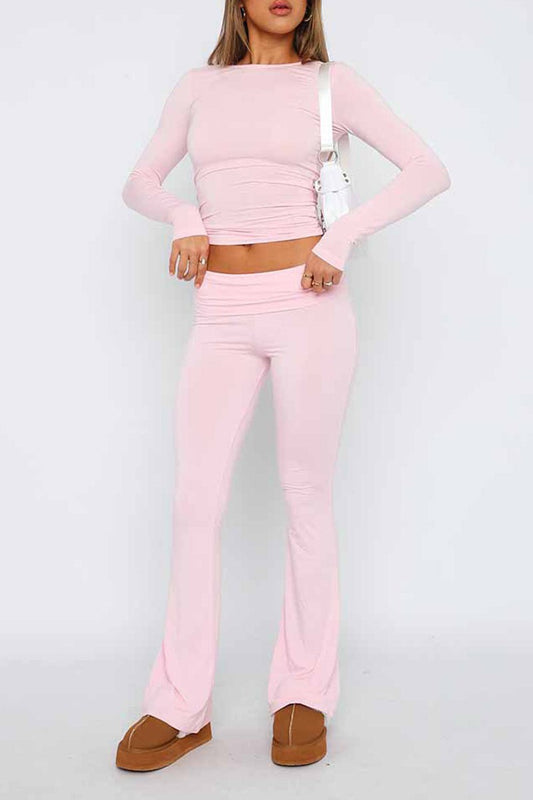 Liz flare leggings (soft pink)