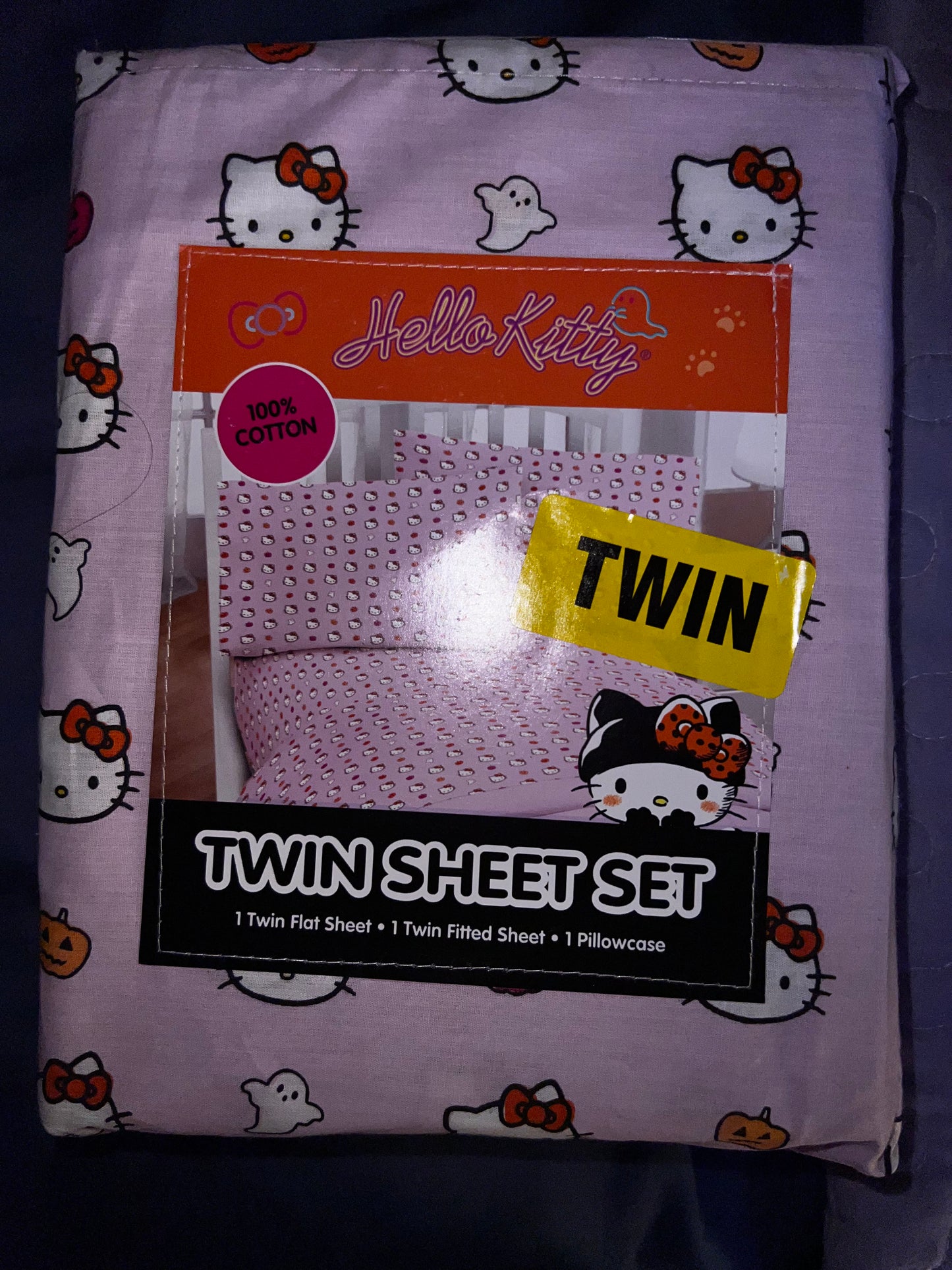 Hello Kitty Halloween Bed Sheets SIZE TWIN