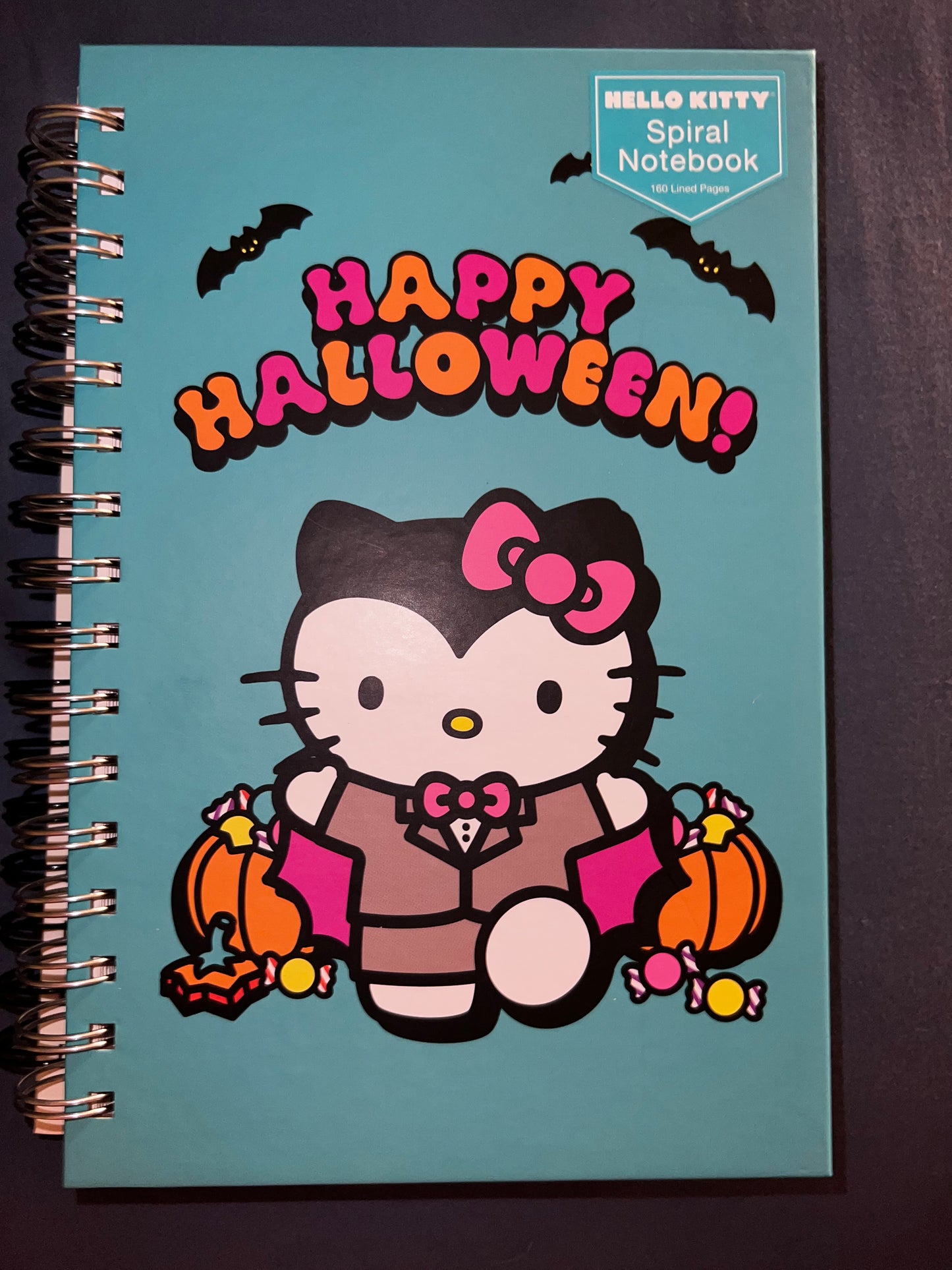 Hello Kitty Halloween Green Spiral Notebook